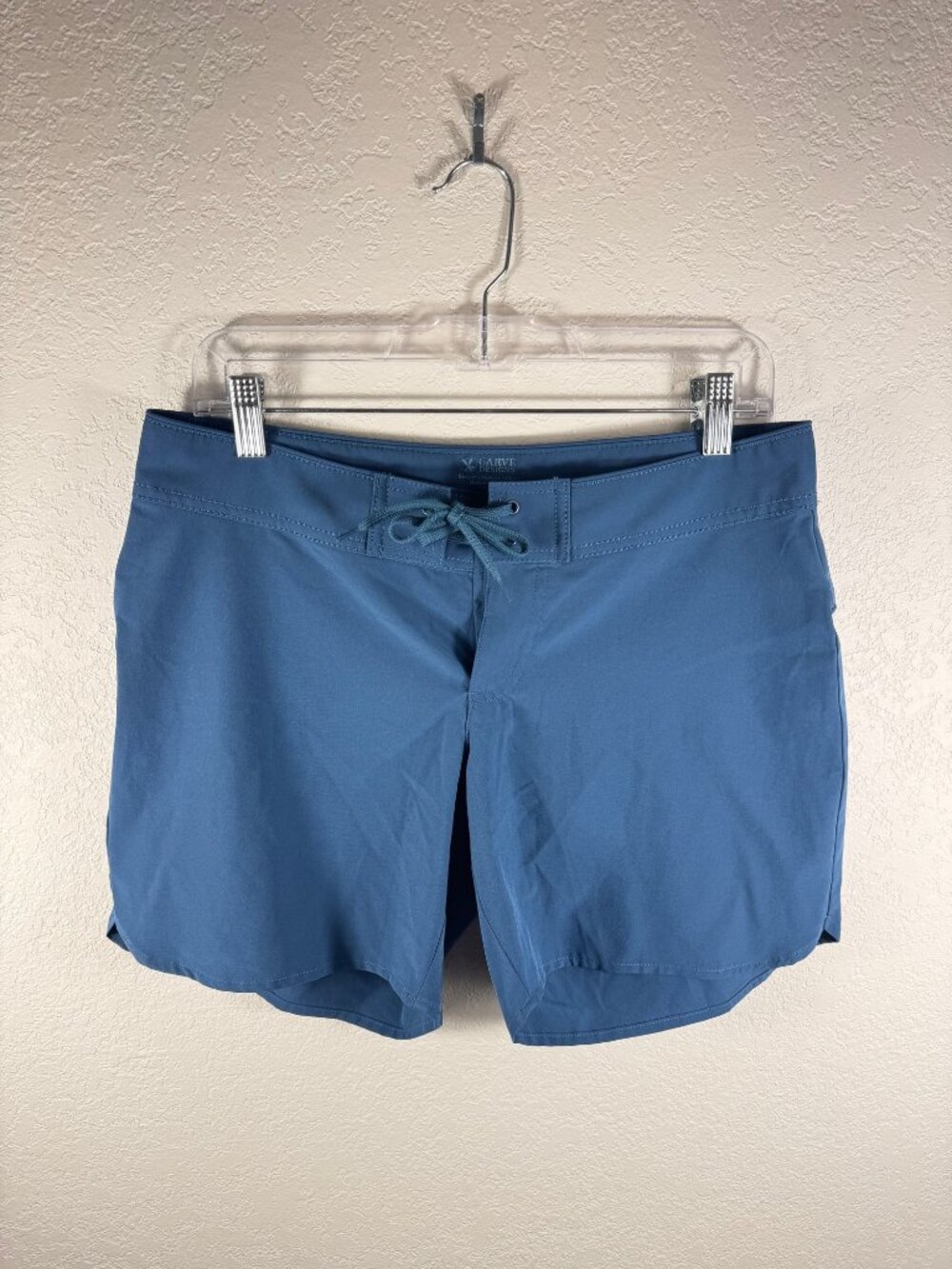 Carve Designs Board Shorts Womens 4 Slate Blue Lace Up Stretch Swim Surf Hike